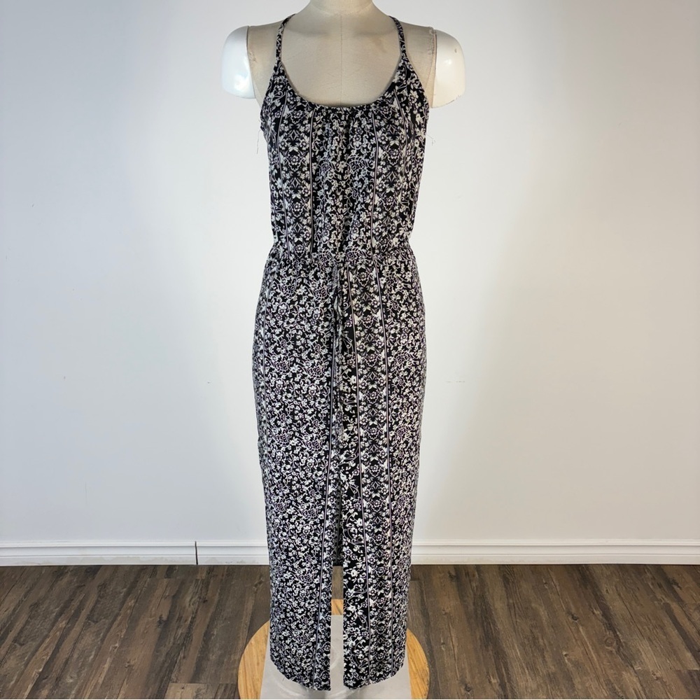 ❤️ Ripe Black and White Floral Maxi Dress S